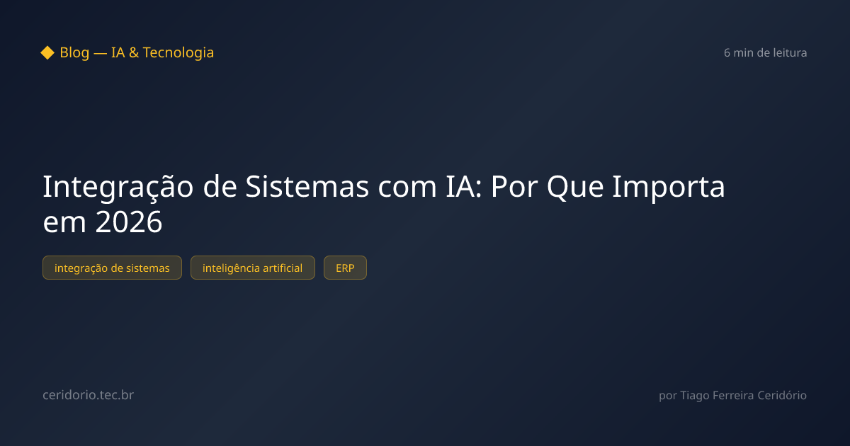 Integração de Sistemas com IA: Por Que Importa em 2026