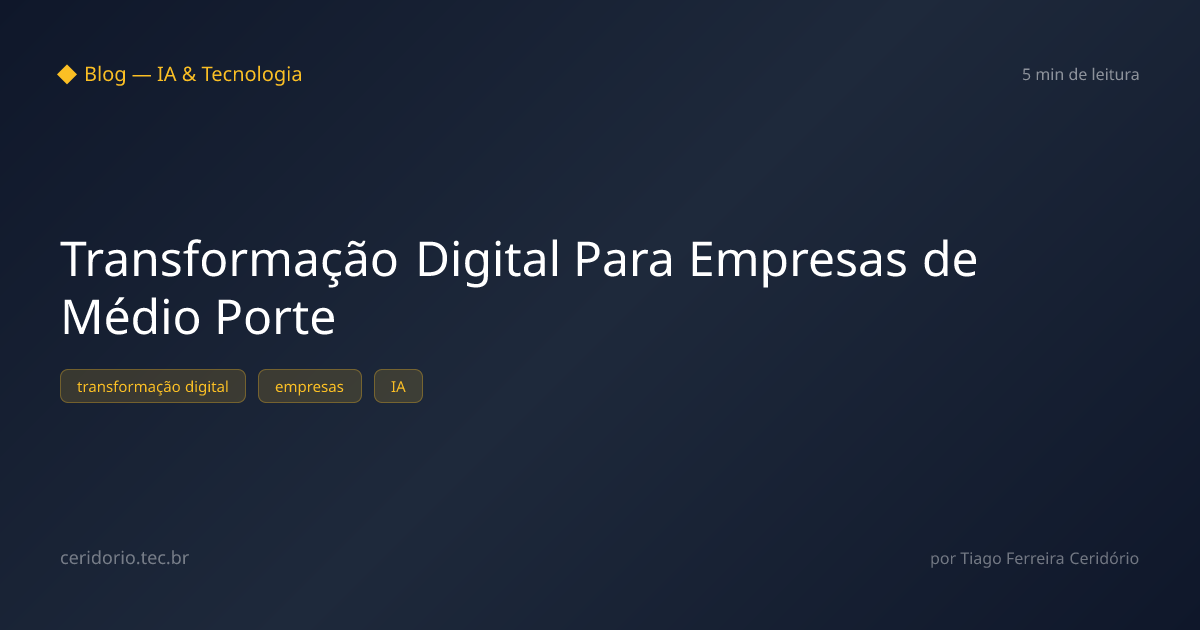 Transformação Digital Para Empresas de Médio Porte
